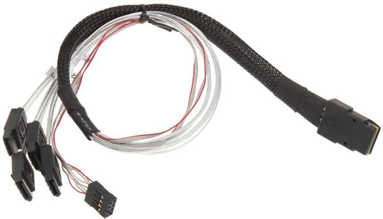 „SilverStone SST-CPS03 Mini-SAS“ į SATA kabelis, 50 cm