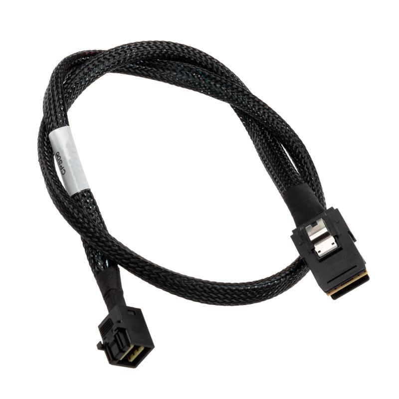 „SilverStone SST-CPS06“ – vidinis „Mini SAS HD SFF8643 36 kontaktų“ į „SFF8087“ kabelis, 60 cm