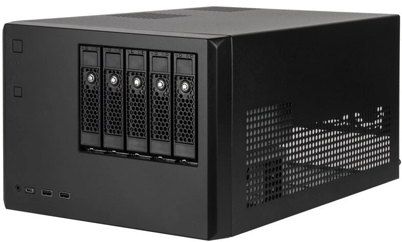 „SilverStone SST–CS351B SAS–12G–/SATA–6G“ jungtis NAS
