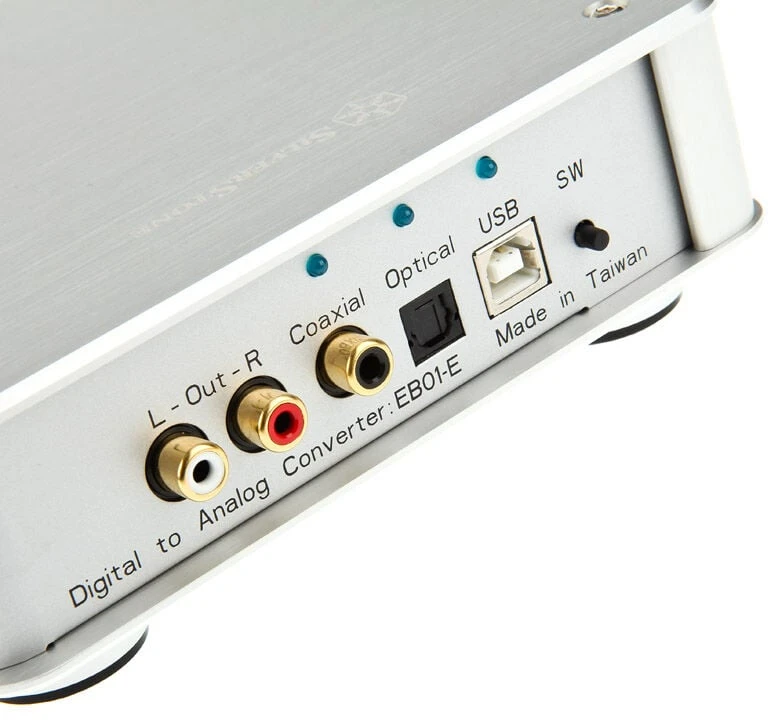 SilverStone SST-EB01S-E Ensemble skaitmeninis-analoginis keitiklis – sidabrinės spalvos