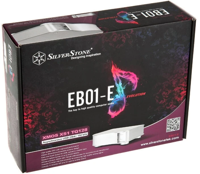 SilverStone SST-EB01S-E Ensemble skaitmeninis-analoginis keitiklis – sidabrinės spalvos