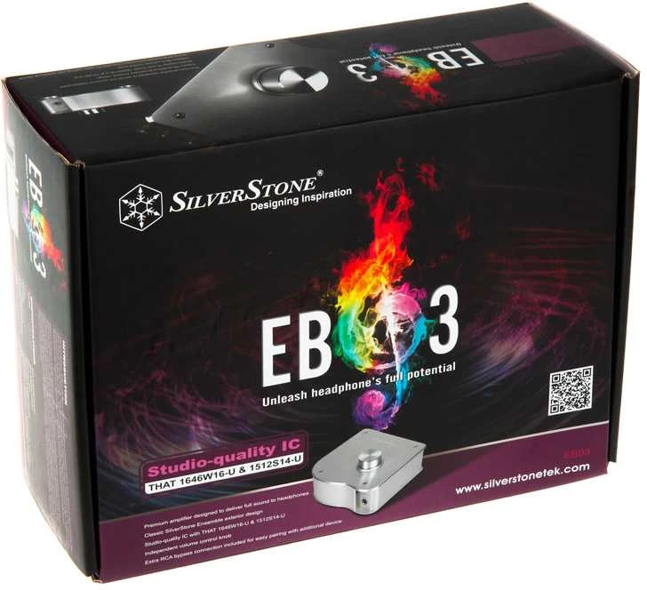SilverStone SST-EB03S ausinių stiprintuvas – sidabro spalvos