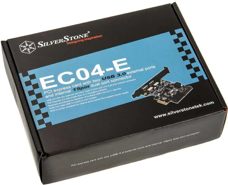 SilverStone BA504 SST-EC04-E PCIe plokštė, skirta 2 vidinėms/išorinėms USB 3.0 jungtims