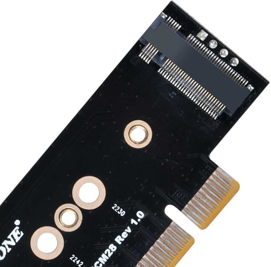 SilverStone Silverstone SST-ECM28 M.2/SATA Adapterkarte, PCIe 4.0, 1x M-Key, 1x SATA