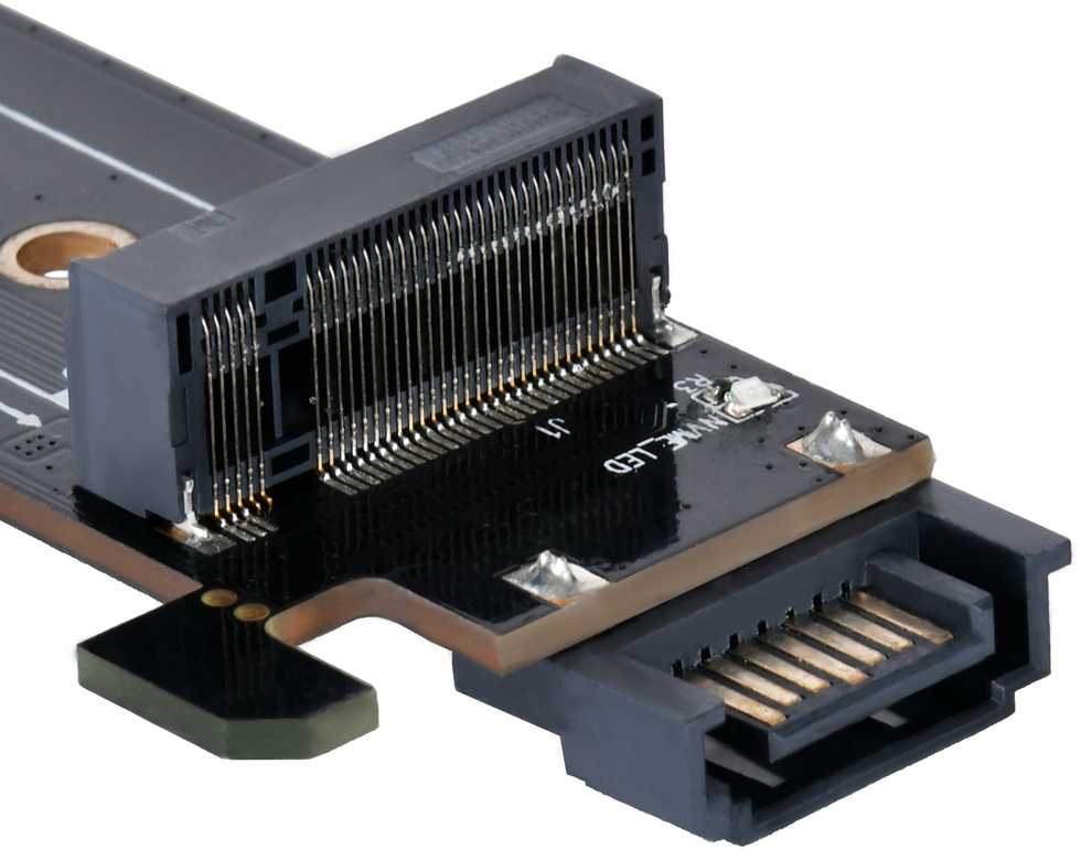 SilverStone Silverstone SST-ECM28 M.2/SATA Adapterkarte, PCIe 4.0, 1x M-Key, 1x SATA