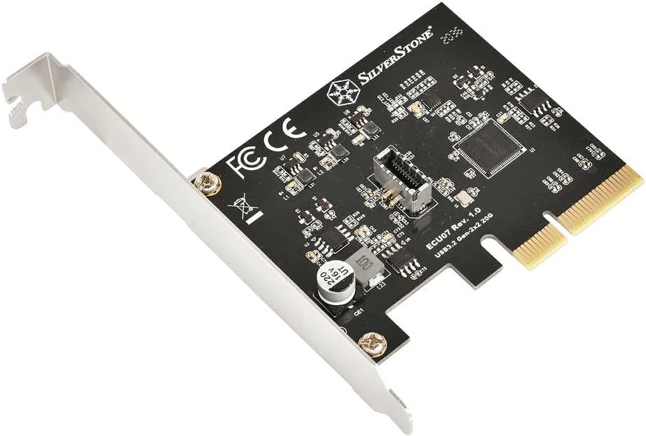 Kontroler SilverStone PCIe 3.0 x4 - 20-pin USB 3.2 Gen 2x2 (SST-ECU07)
