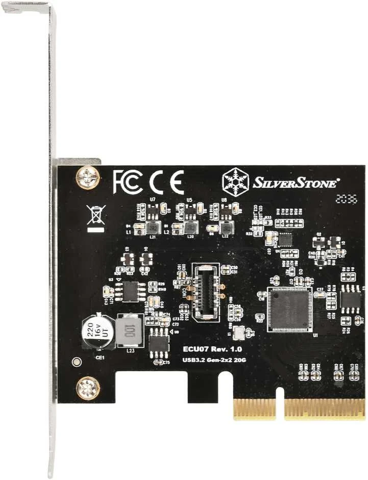 Kontroler SilverStone PCIe 3.0 x4 - 20-pin USB 3.2 Gen 2x2 (SST-ECU07)