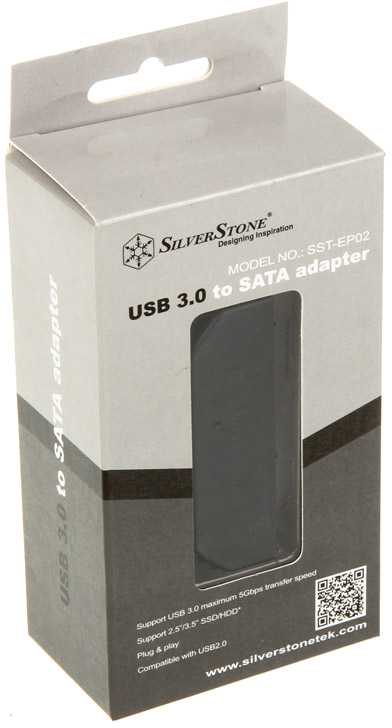 Kieszeń SilverStone (SSTEP02BUSB3.0zuSATAAdapterschwarz)