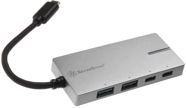 HUB USB SilverStone 2x USB- C + 2x USB- A 3.1 Gen1 (SST- EP09C)