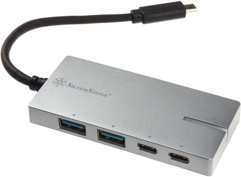 HUB USB SilverStone 2x USB- C + 2x USB- A 3.1 Gen1 (SST- EP09C)