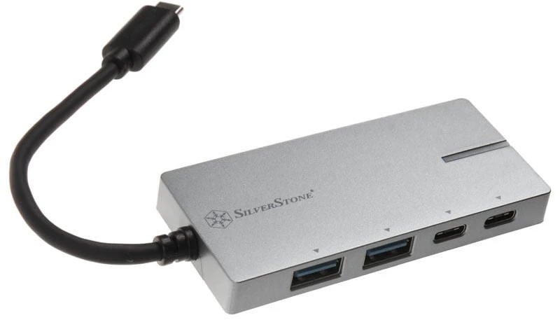 HUB USB SilverStone 2x USB-C + 2x USB-A 3.1 Gen1 (SST-EP09C)