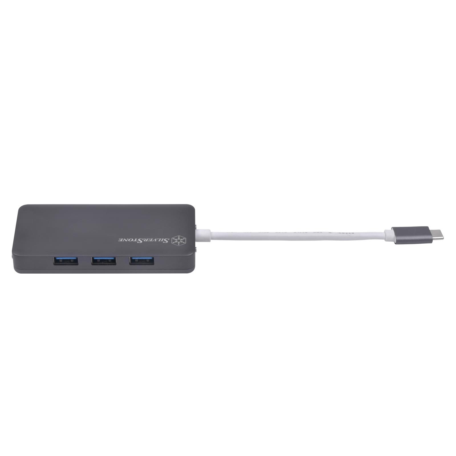 HUB USB SilverStone SST-EP14C - USB 3.1 Typ-C Gen1 auf HDMI, 3x USB 3.1 Gen 1 Type-A, 1x USB 3.1 Gen 1 Type-C (PD 2.0 charging)
