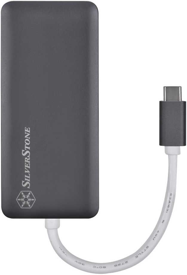 HUB USB SilverStone SST-EP14C - USB 3.1 Typ-C Gen1 auf HDMI, 3x USB 3.1 Gen 1 Type-A, 1x USB 3.1 Gen 1 Type-C (PD 2.0 charging)