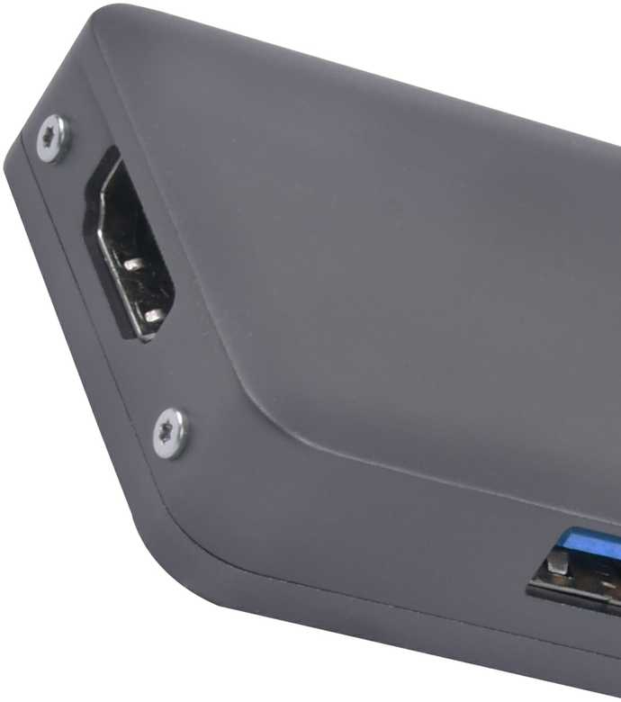 HUB USB SilverStone SST-EP14C - USB 3.1 Typ-C Gen1 auf HDMI, 3x USB 3.1 Gen 1 Type-A, 1x USB 3.1 Gen 1 Type-C (PD 2.0 charging)