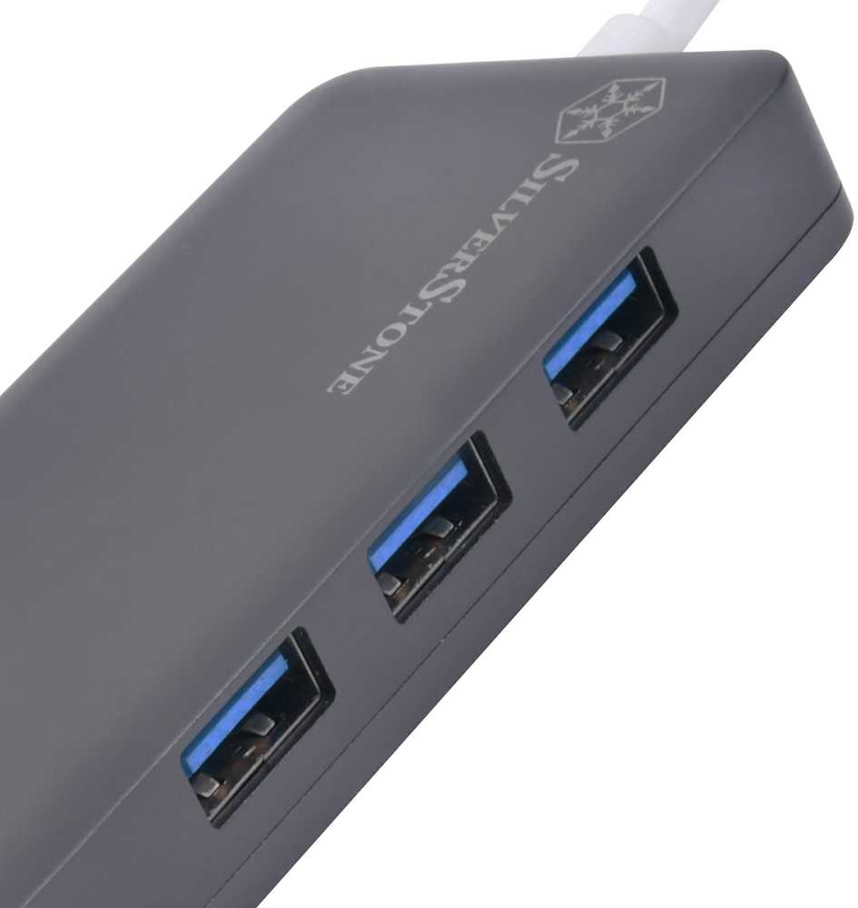 HUB USB SilverStone SST-EP14C - USB 3.1 Typ-C Gen1 auf HDMI, 3x USB 3.1 Gen 1 Type-A, 1x USB 3.1 Gen 1 Type-C (PD 2.0 charging)