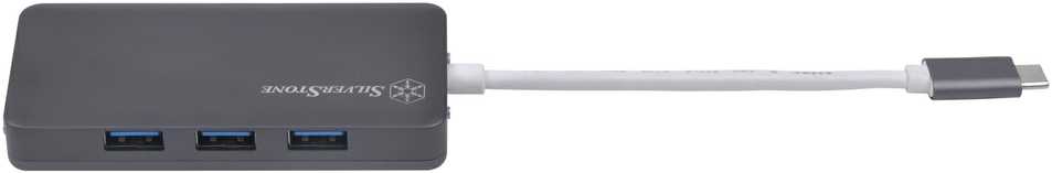 HUB USB SilverStone SST-EP14C - USB 3.1 Typ-C Gen1 auf HDMI, 3x USB 3.1 Gen 1 Type-A, 1x USB 3.1 Gen 1 Type-C (PD 2.0 charging)