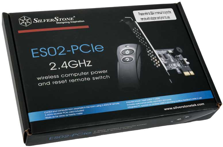 „SilverStone SST-ES02-PCIe“ – nuotolinio valdymo pultas, skirtas kompiuterio įjungimui / išjungimui