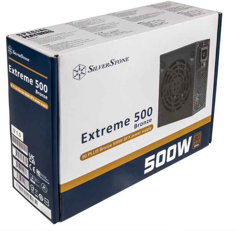 „SilverStone SST-EX500-B Extreme SFX“ maitinimo šaltinis, 80 PLUS bronze, 500 vatų