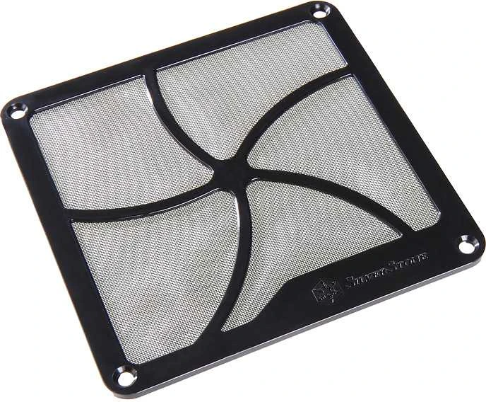 SilverStone ventiliatoriaus grotelės ir filtro komplektas SST-FF141B Juodas, 140 x 140 x 3 mm
