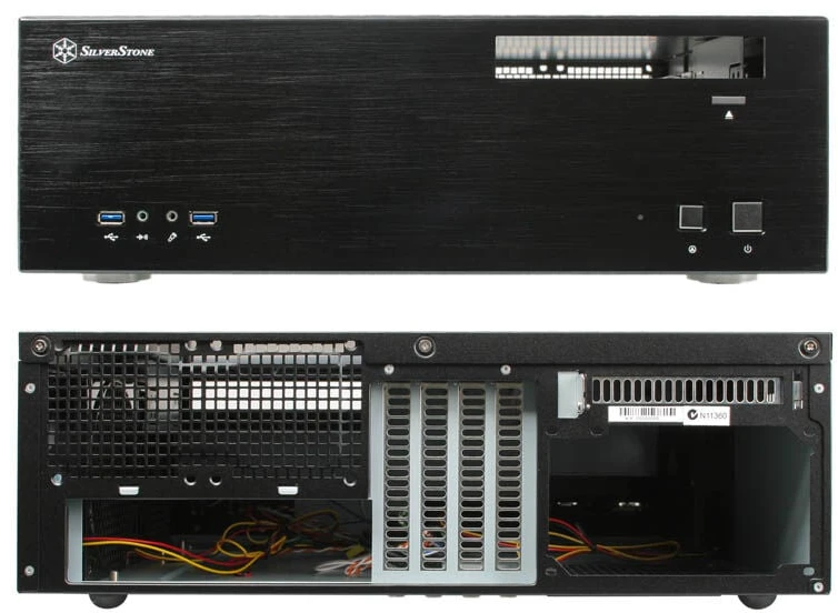 PC korpusas Silverstone SST-GD04B USB 3.0 Grandia HTPC Micro ATX, Juodas