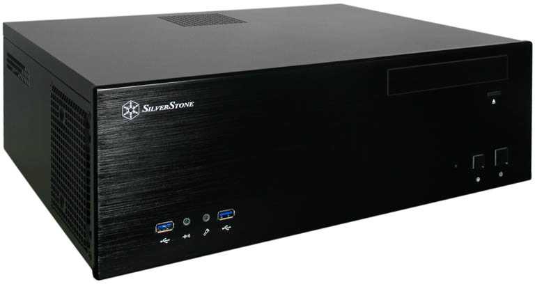 PC korpusas Silverstone SST-GD04B USB 3.0 Grandia HTPC Micro ATX, Juodas