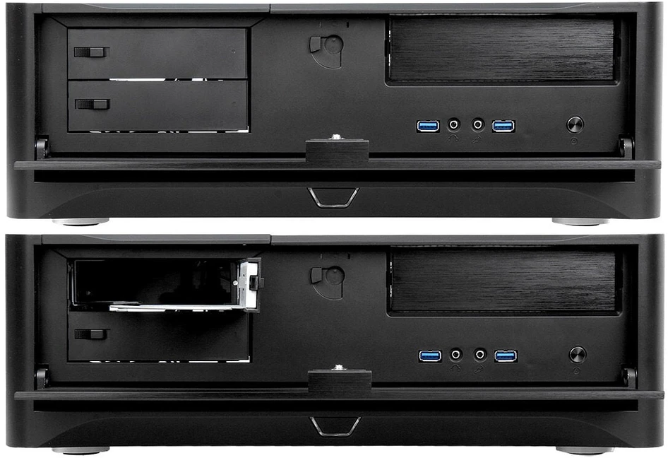 PC korpusas Silverstone SST-GD06B Grandia HTPC Micro ATX, Juodas