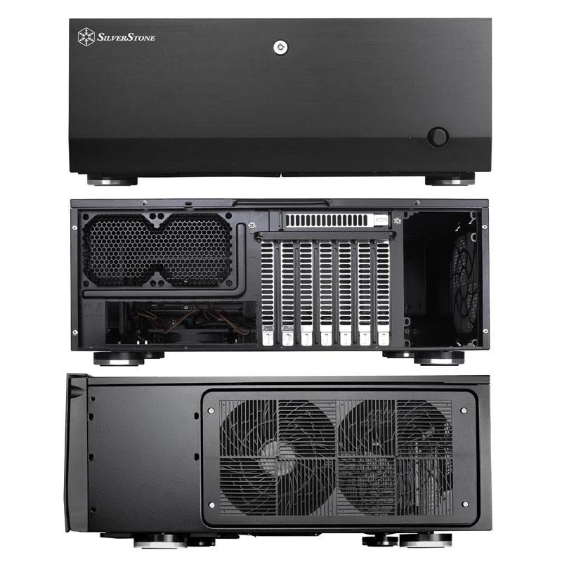 „SilverStone SST–GD07B–C“ – „Grandia Airflow“ stacionarus kompiuteris, USB–C – juodas