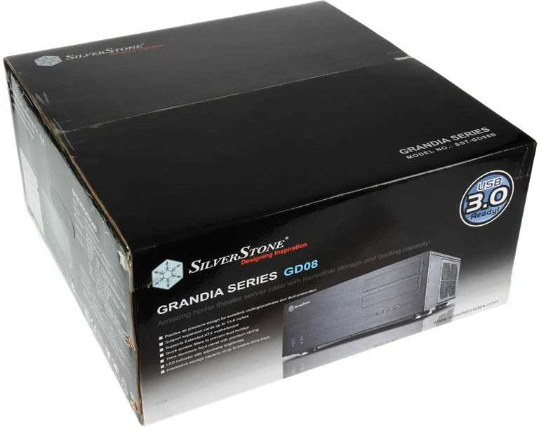 SilverStone SST–GD08B USB 3.0 Grandia Desktop – juoda