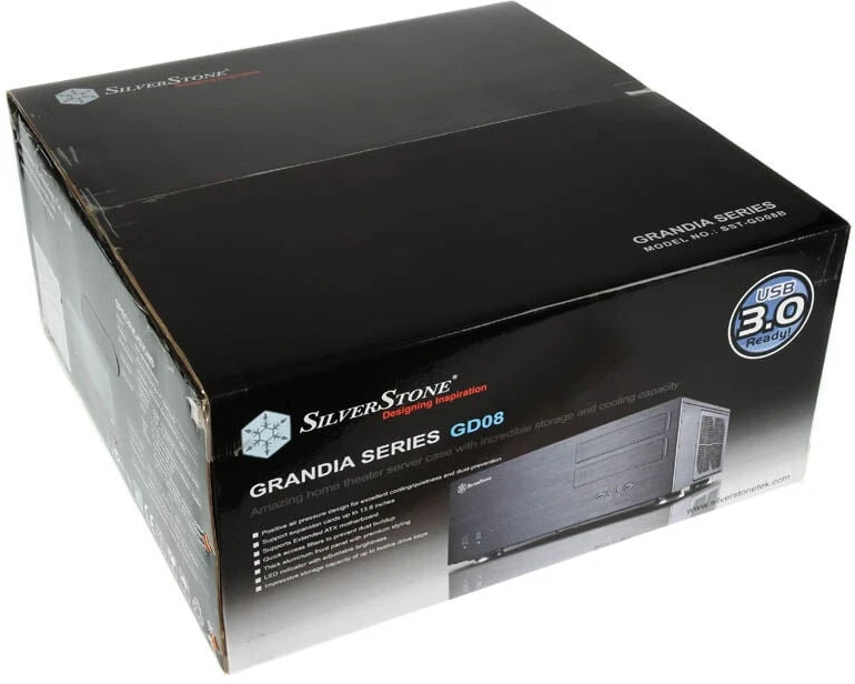 SilverStone SST–GD08B USB 3.0 Grandia Desktop – juoda