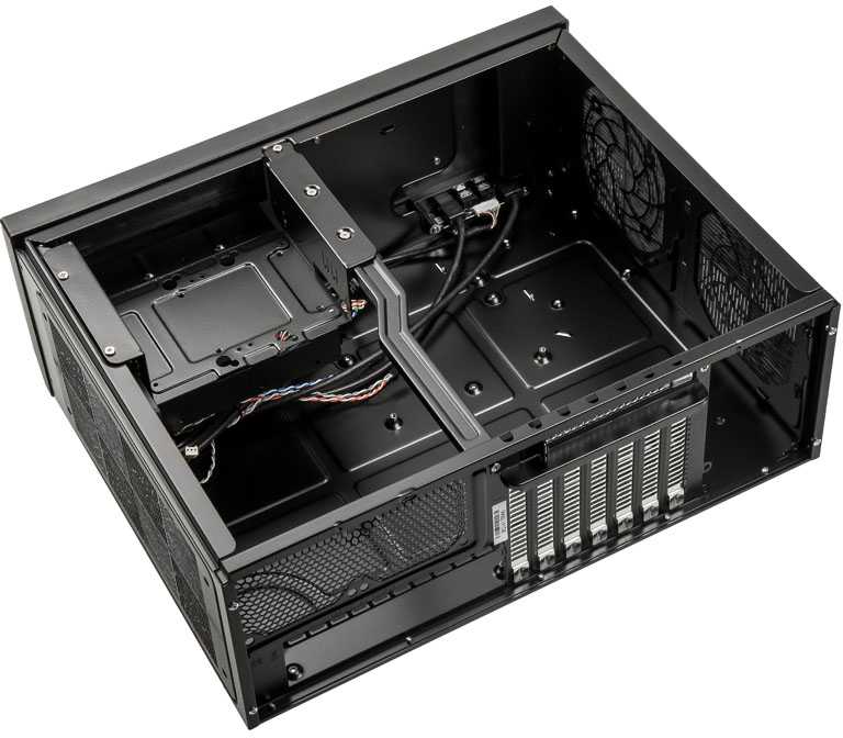 PC korpusas Silverstone SST-GD09B Grandia HTPC ATX, Juodas