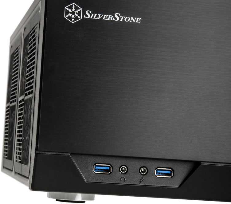 PC korpusas Silverstone SST-GD09B Grandia HTPC ATX, Juodas