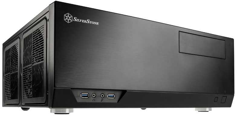 PC korpusas Silverstone SST-GD09B Grandia HTPC ATX, Juodas