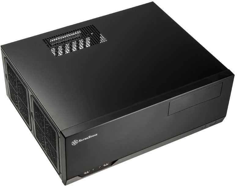 PC korpusas Silverstone SST-GD09B Grandia HTPC ATX, Juodas