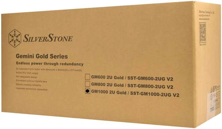 Maitinimo šaltinis nadmiarowy SilverStone SST-GM1000-2UG V2 2U - 1000 W