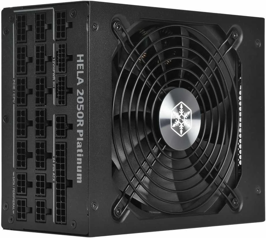 Silverstone Technology Coltd „SilverStone SST-HA2050R-PM“, kompiuterio maitinimo šaltinis - juodas, 2x 12VHPWR, 14x PCIe, kabelių valdymas, 2050 vatų