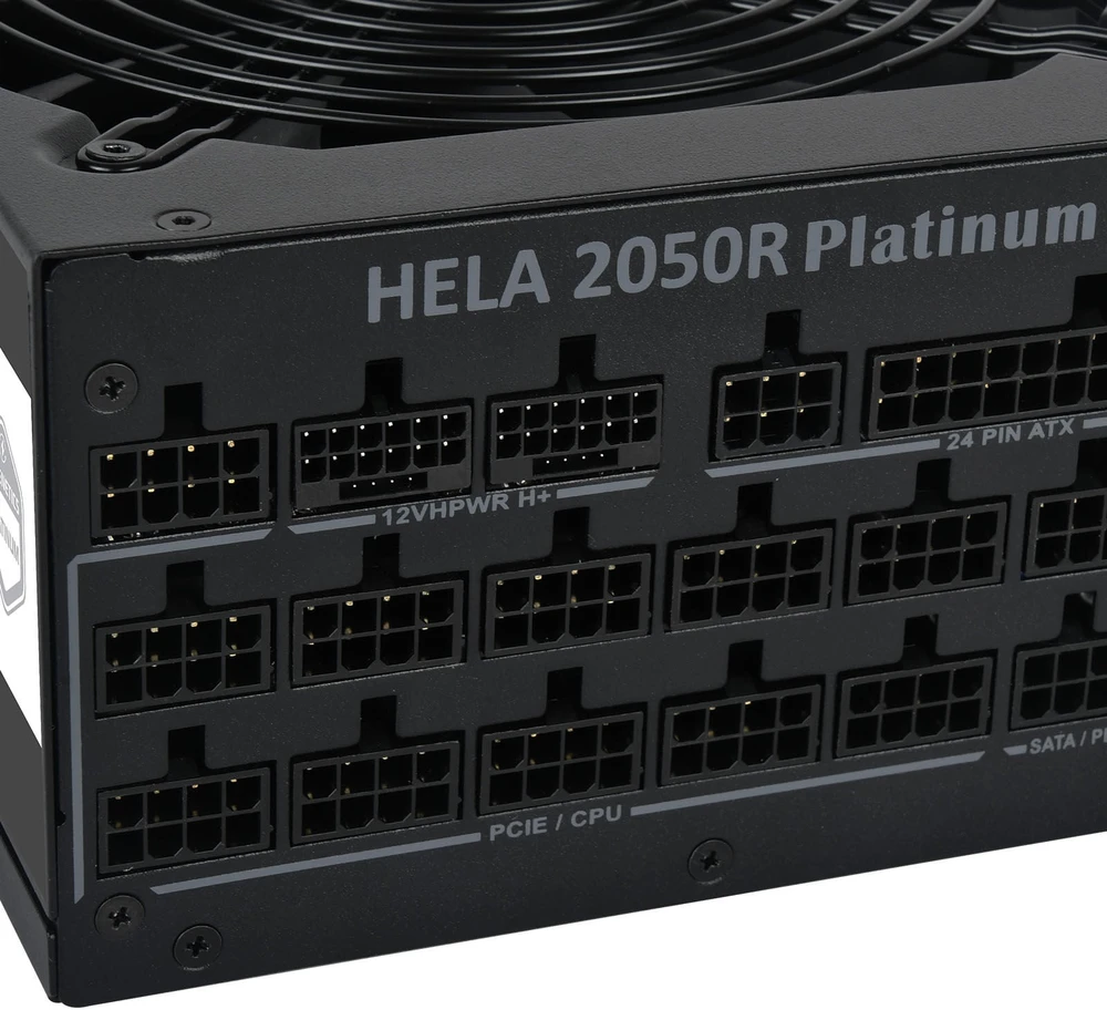 „SilverStone SST-HA2050R-PM“, kompiuterio maitinimo šaltinis - juodas, 2x 12VHPWR, 14x PCIe, kabelių valdymas, 2050 vatų