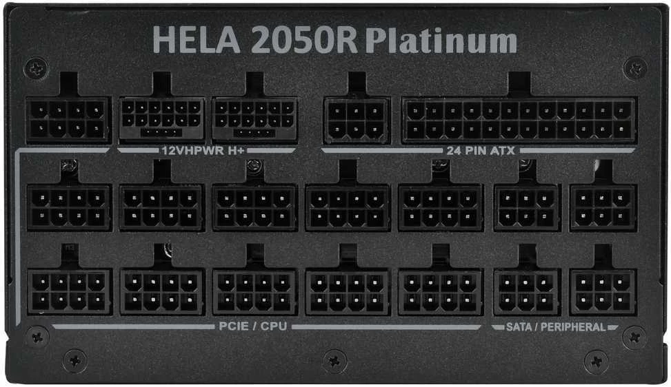 Silverstone Technology Coltd „SilverStone SST-HA2050R-PM“, kompiuterio maitinimo šaltinis - juodas, 2x 12VHPWR, 14x PCIe, kabelių valdymas, 2050 vatų