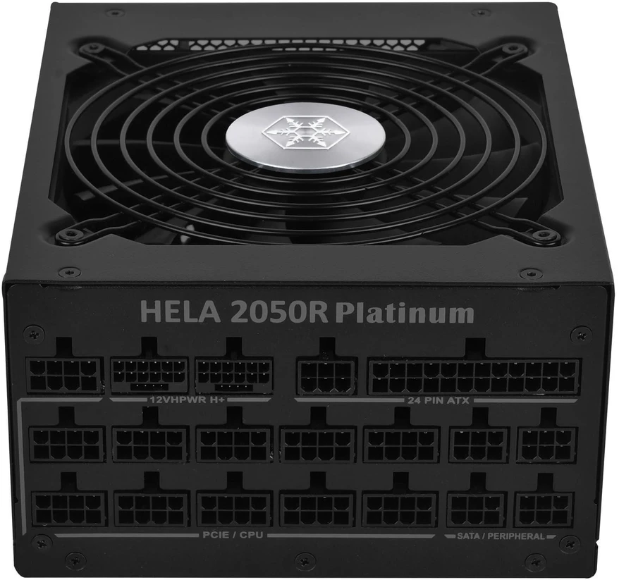 „SilverStone SST-HA2050R-PM“, kompiuterio maitinimo šaltinis - juodas, 2x 12VHPWR, 14x PCIe, kabelių valdymas, 2050 vatų