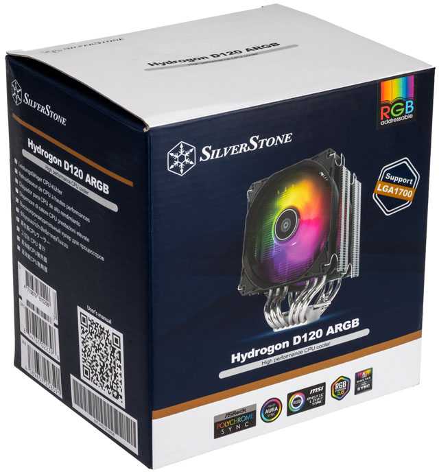 SilverStone SST–HYD120–ARGB–V2, AR8 cooler CPU – 92mm