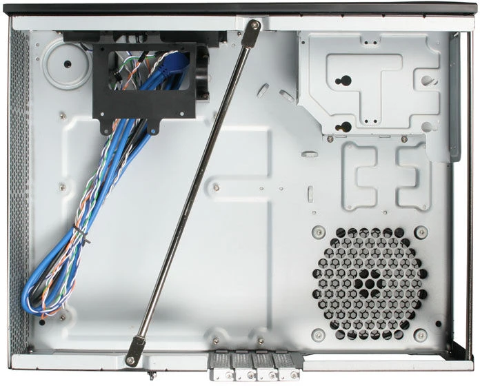 SilverStone Milo 04 Kompiuterio važiuoklė USB 3.0 x 2, Mic x1, Spk x1, Juodas, Micro ATX, Maitinimo šaltinis Komplekte Ne