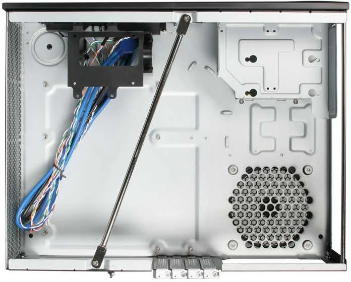 SilverStone Milo 04 Kompiuterio važiuoklė USB 3.0 x 2, Mic x1, Spk x1, Juodas, Micro ATX, Maitinimo šaltinis Komplekte Ne