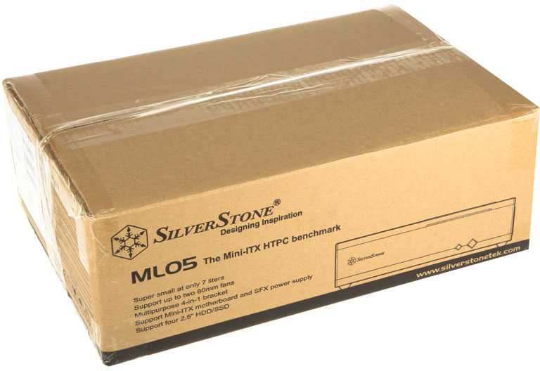 PC korpusas Silverstone Silent SST-ML05B Milo Slim HTPC Mini-ITX, juodas