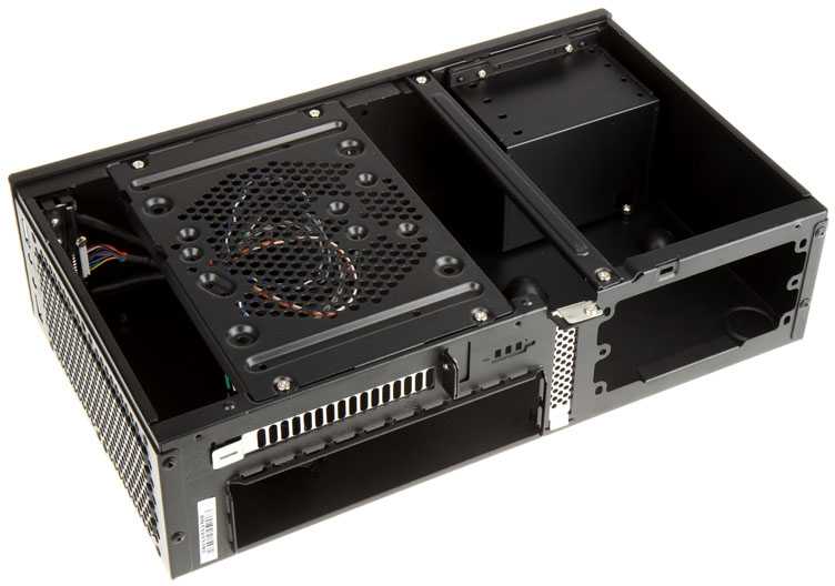 PC korpusas Silverstone Silent SST-ML05B Milo Slim HTPC Mini-ITX, juodas