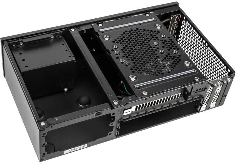 PC korpusas Silverstone Silent SST-ML09B Milo Slim HTPC Mini-ITX, juodas