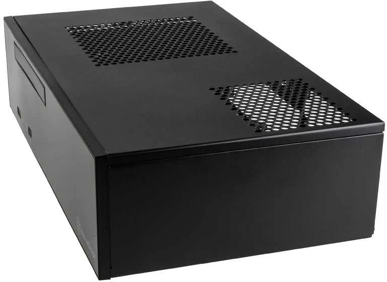 PC korpusas Silverstone Silent SST-ML09B Milo Slim HTPC Mini-ITX, juodas
