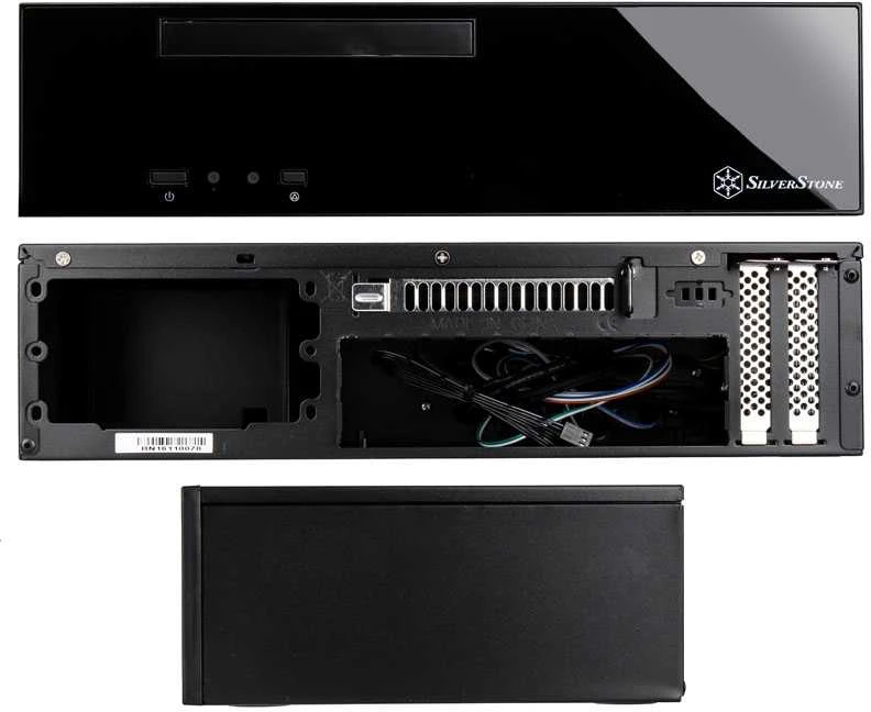 PC korpusas Silverstone Silent SST-ML09B Milo Slim HTPC Mini-ITX, juodas