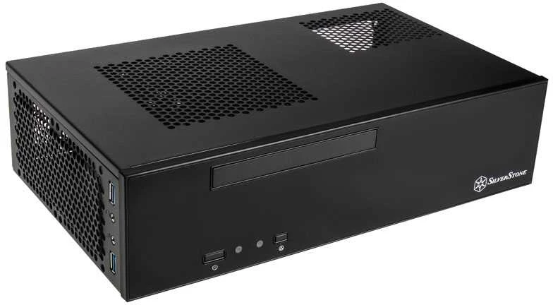 PC korpusas Silverstone Silent SST-ML09B Milo Slim HTPC Mini-ITX, juodas