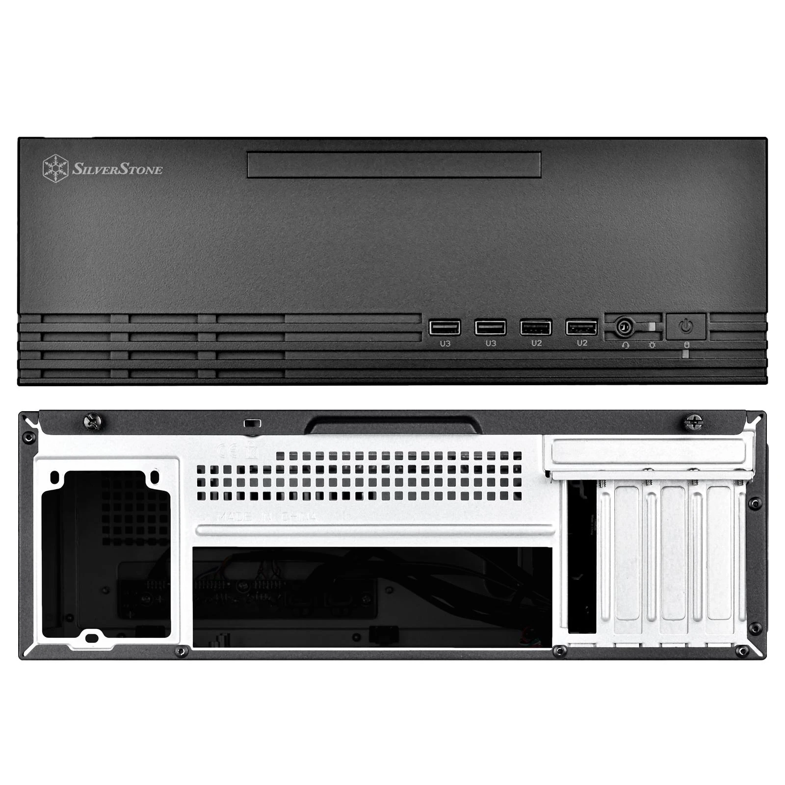 „SilverStone SST–ML11B Milo Slim HTPC Micro–ATX“ korpusas – juoda