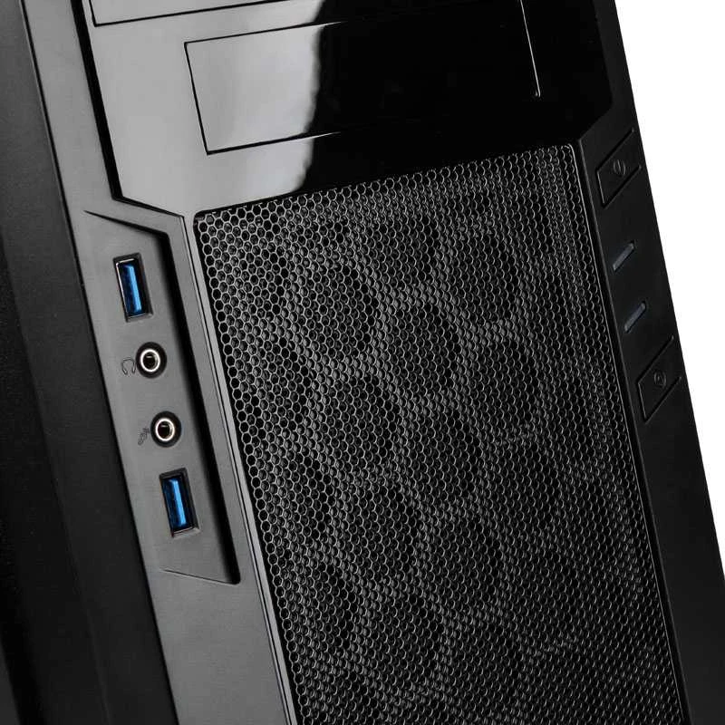 PC korpusas Silverstone Silent SST-PS13B Precision Midi Tower ATX,window, Juodas
