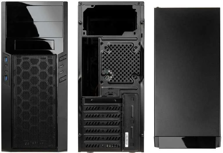 PC korpusas Silverstone Silent SST-PS13B Precision Midi Tower ATX,window, Juodas